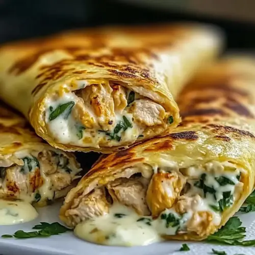 Low Carb Cheesy Garlic Chicken Wraps