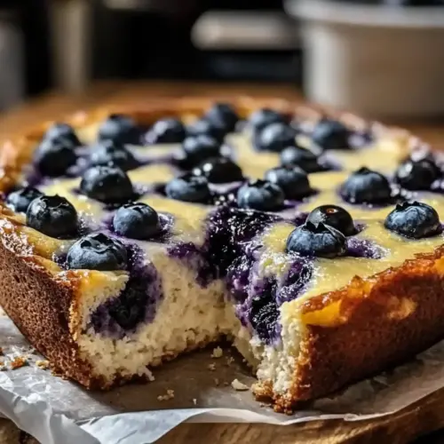 High-Protein Lemon Blueberry Breakfast Bake with Cottage Cheese