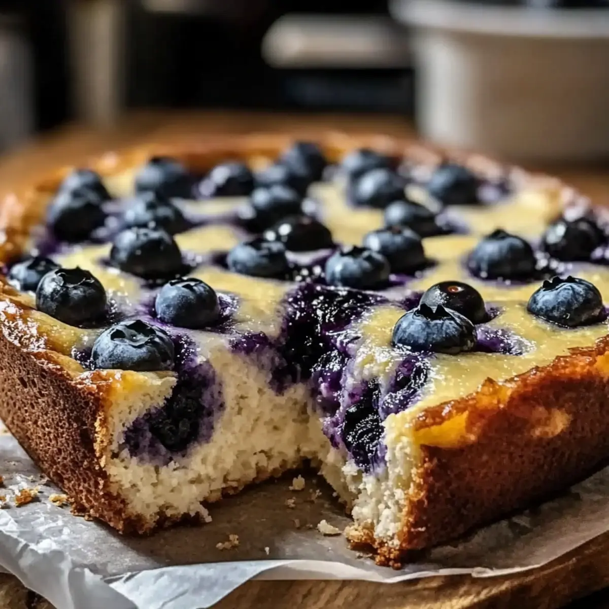 High-Protein Lemon Blueberry Breakfast Bake with Cottage Cheese
