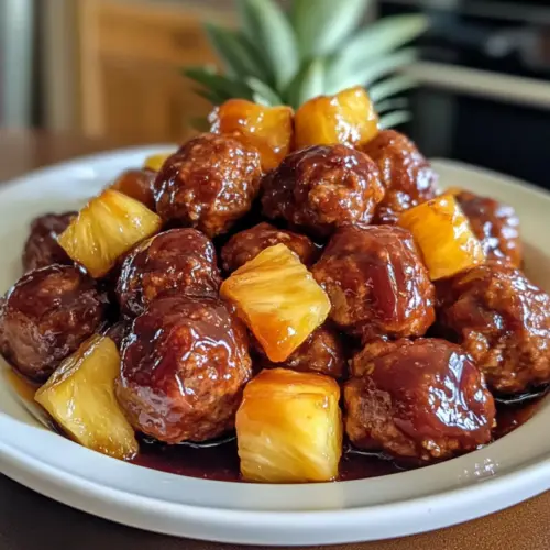 Slow Cooker Pineapple Barbecue Meatballs
