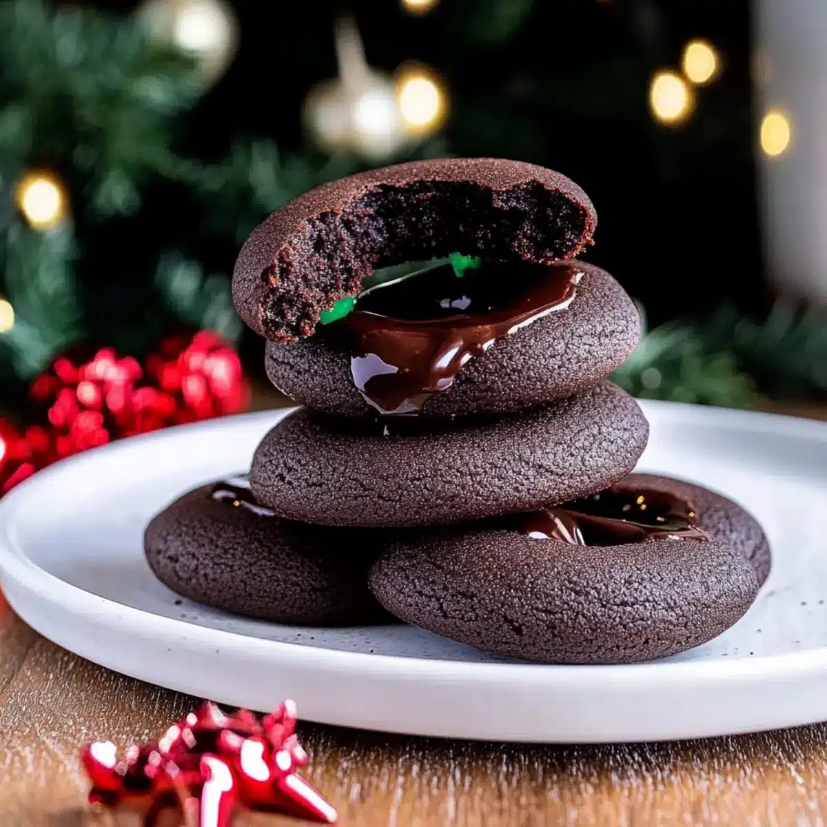 Chocolate Thumbprint Cookies
