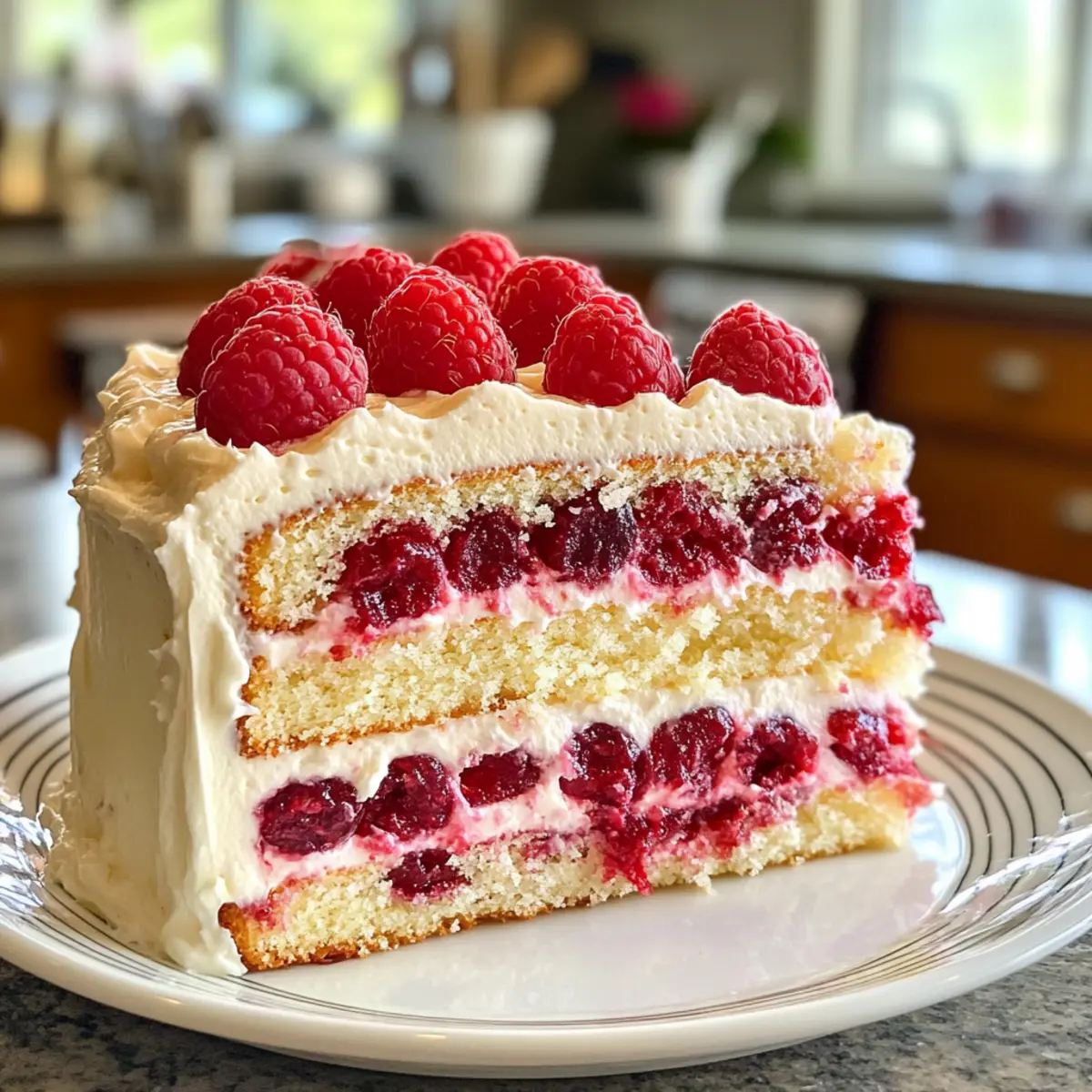 White Chocolate Raspberry Cake
