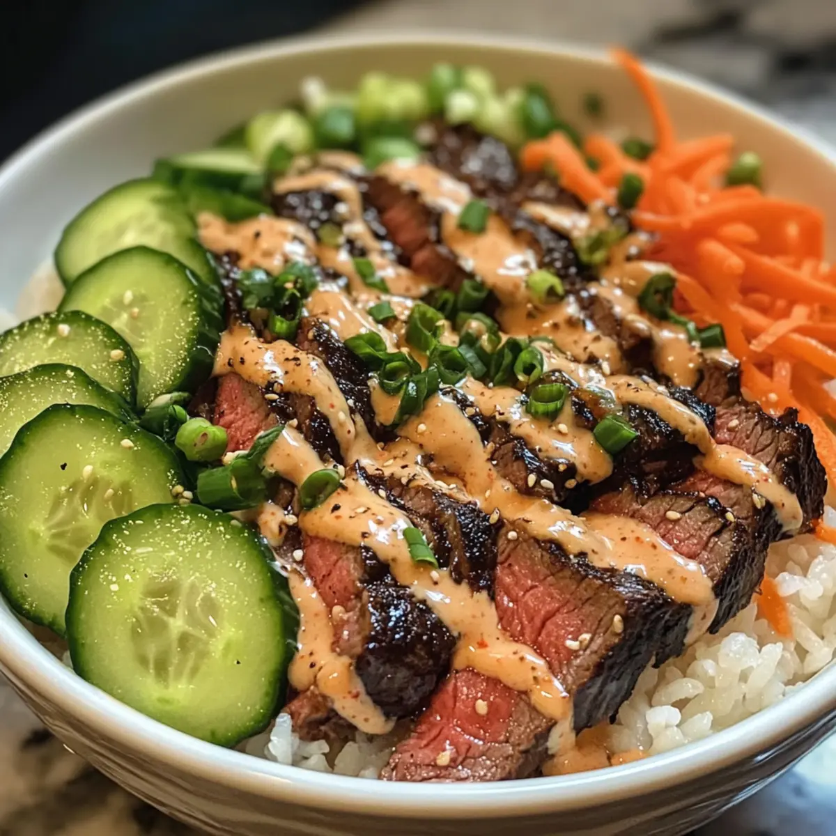 Korean BBQ Steak Rice Bowls