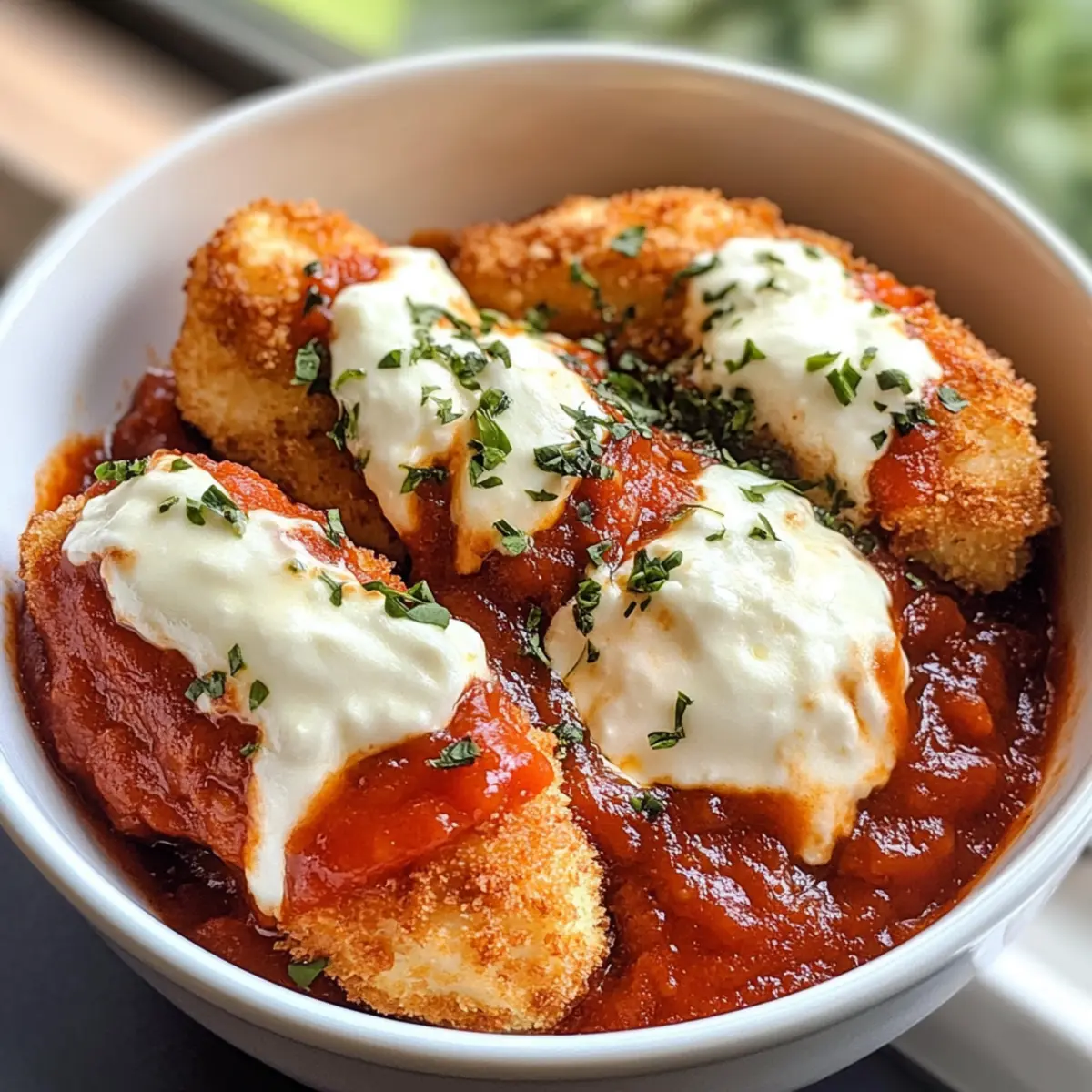 Cottage Cheese Chicken Parm Bowl