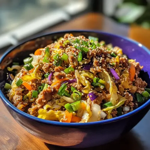 low calorie & carb egg roll in a bowl