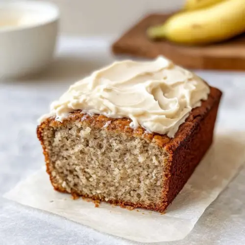 Moist Banana Bread with Cream Cheese Frosting
