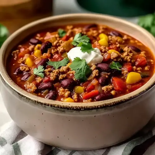 Crockpot Ground Turkey Chili