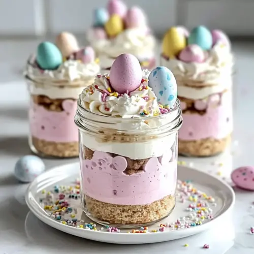 Easter Egg Cheesecake Jars