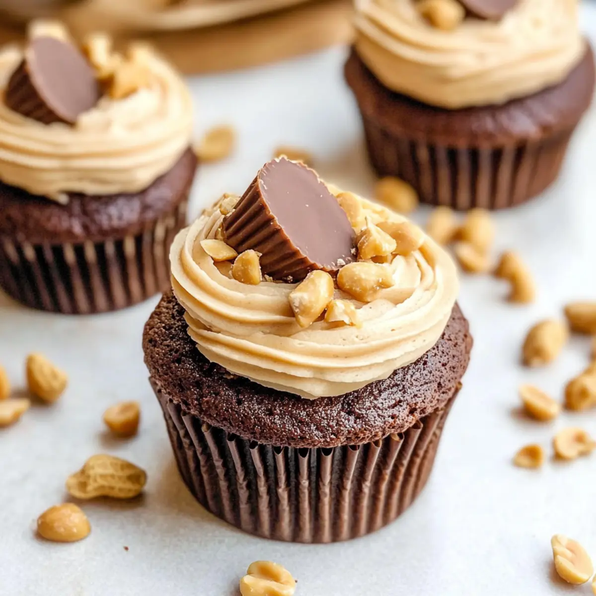 Peanut Butter Chocolate Cupcakes