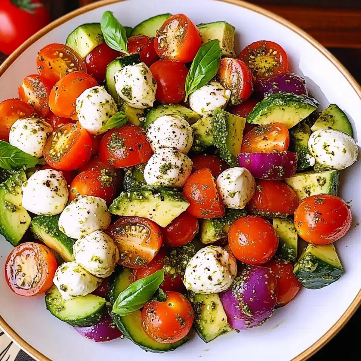 Tomato Cucumber Avocado Salad